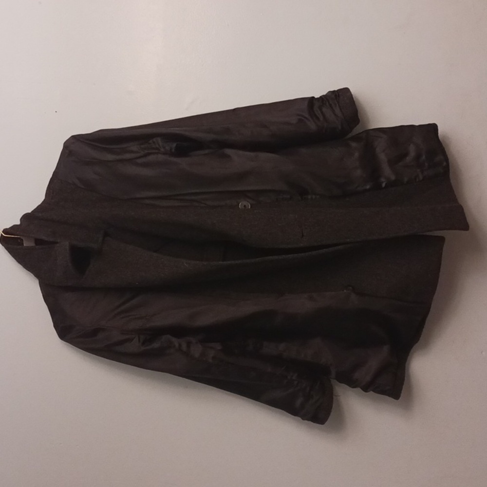 New York & Company size 8 women's dark black gray 80% wool double-breasted coat. - Picture 8 of 17